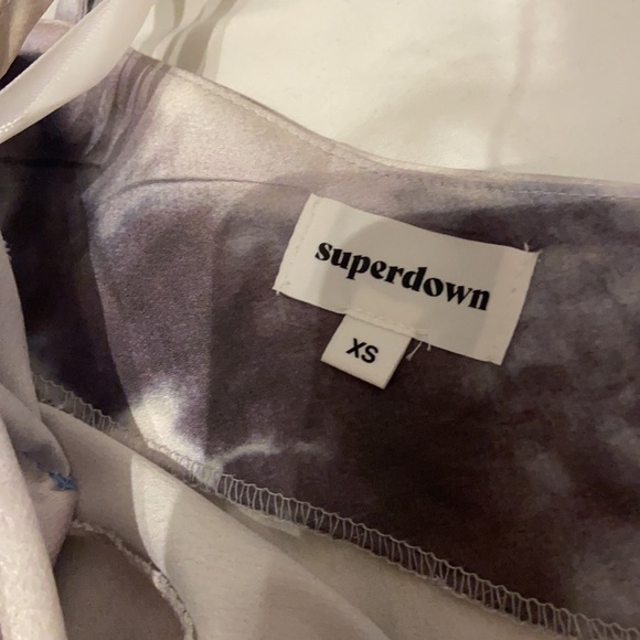 Tie dye silky maxi slit slip dress - REVOLVE superdown brand. Worn once - Picture 6 of 7